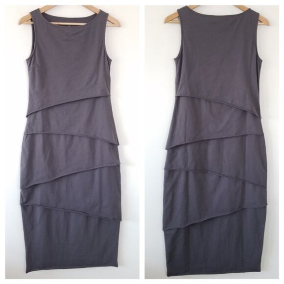 Neon Buddha Shanghai Cotton Jersey Tiered Tank Dress Size Small - Picture 3 of 12